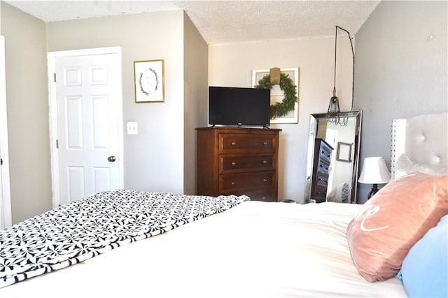 bedroom with a textured ceiling