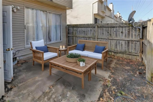 view of patio with fence