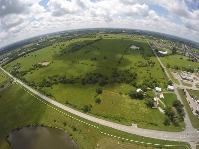 bird's eye view with a rural view