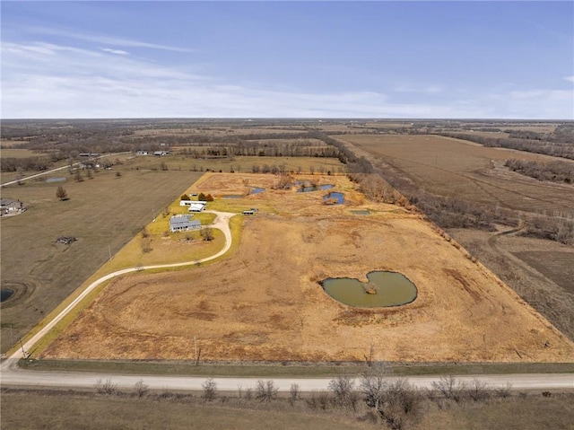 drone / aerial view featuring a rural view