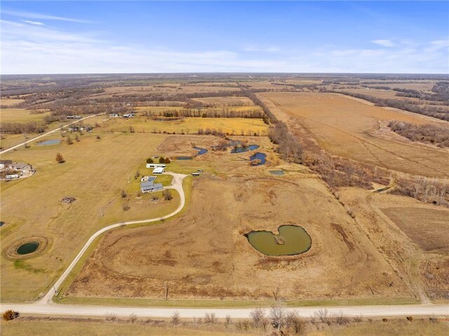 bird's eye view featuring a rural view