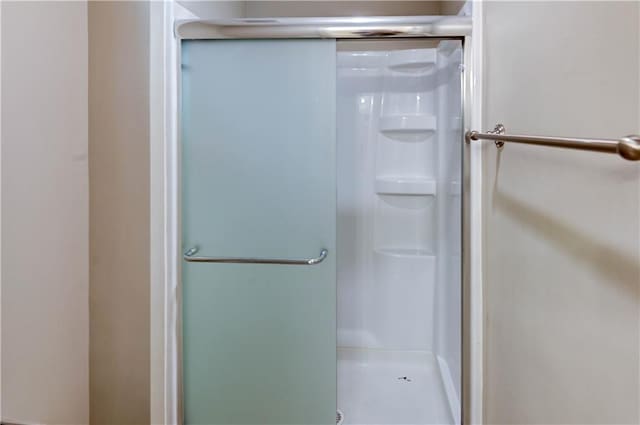 full bathroom featuring a shower stall