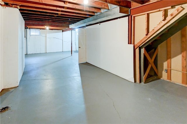 view of basement