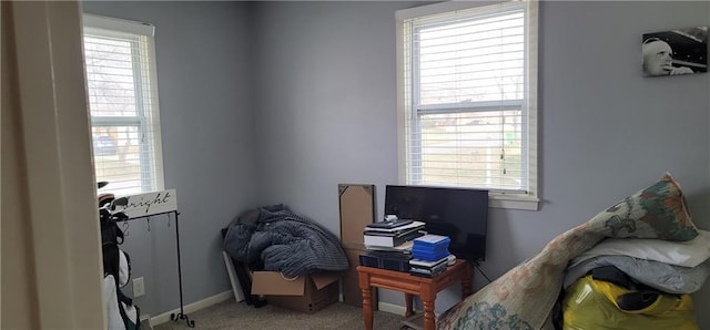 view of carpeted bedroom