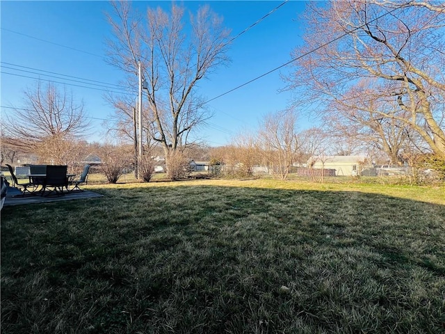 view of yard with a patio