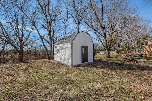 view of shed