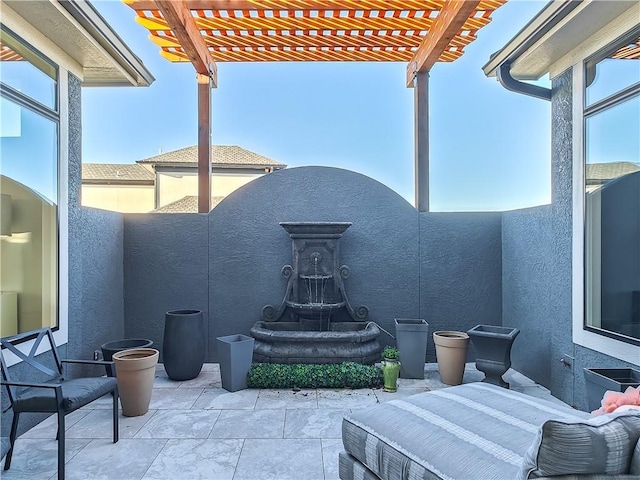 view of patio / terrace with a pergola