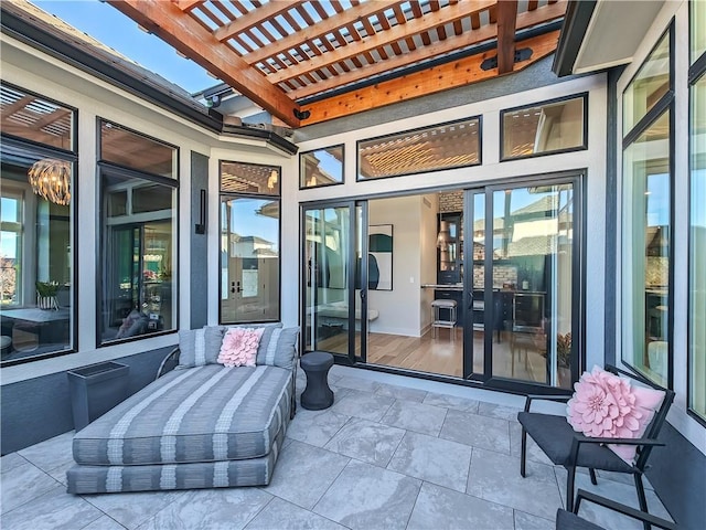 view of patio / terrace with a pergola