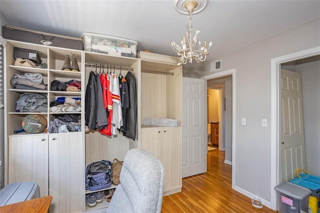 closet featuring visible vents