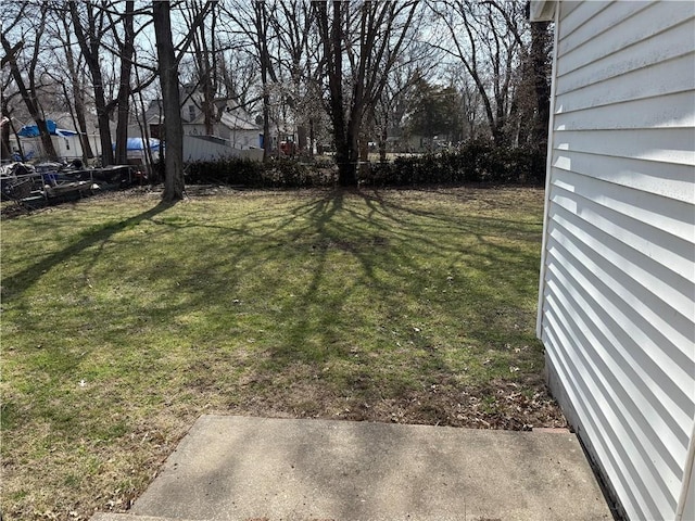 view of yard featuring a trampoline