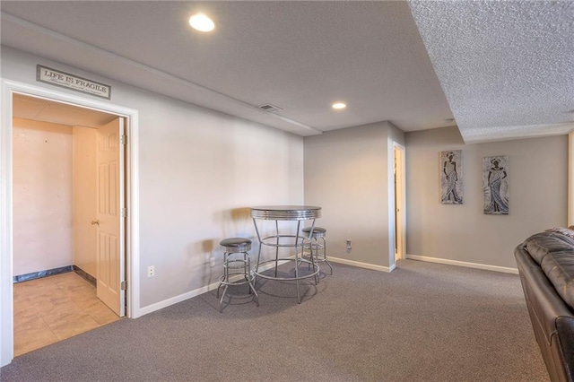 21212 E 52nd Street Ct, Blue Springs, MO 64015 - recreation room with visible vents, baseboards, carpet, and recessed lighting