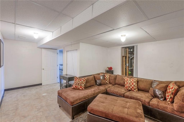 21212 E 52nd Street Ct, Blue Springs, MO 64015 - living area with a paneled ceiling and baseboards