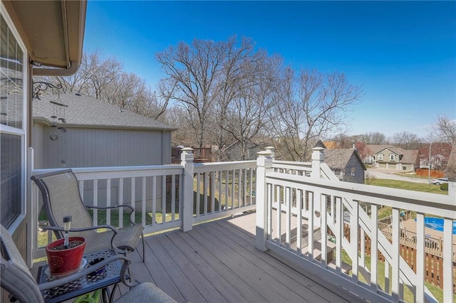 21212 E 52nd Street Ct, Blue Springs, MO 64015 - wooden terrace featuring a residential view