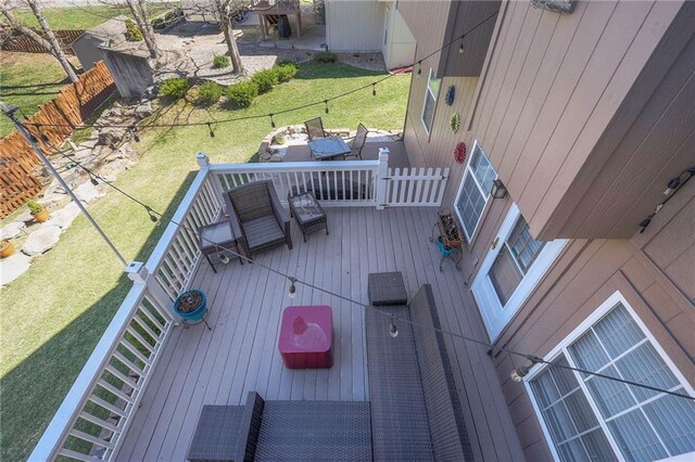 21212 E 52nd Street Ct, Blue Springs, MO 64015 - wooden deck featuring fence