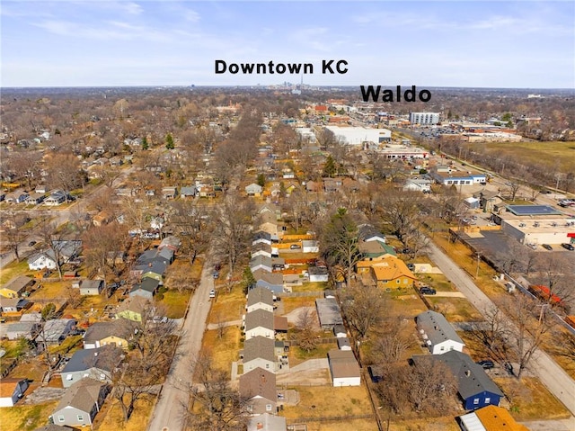 birds eye view of property featuring a residential view