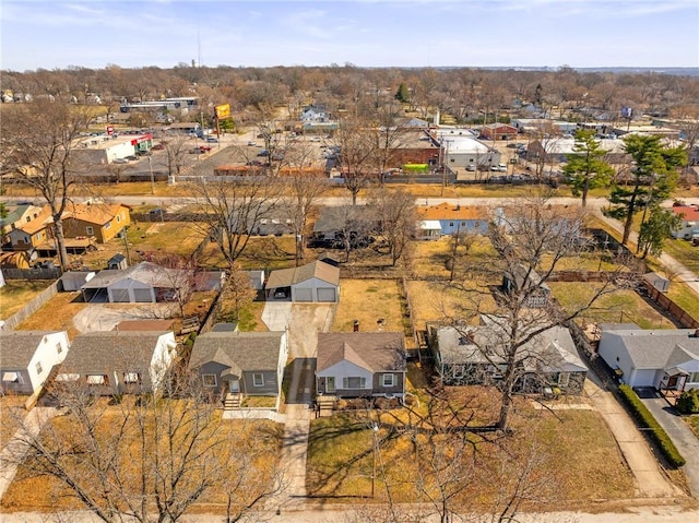 bird's eye view with a residential view