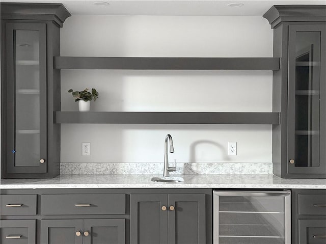 22109 W 80th Ter, Shawnee, KS 66220 - indoor wet bar with wine cooler