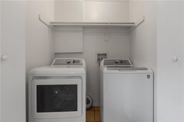 washroom featuring laundry area and washer and clothes dryer