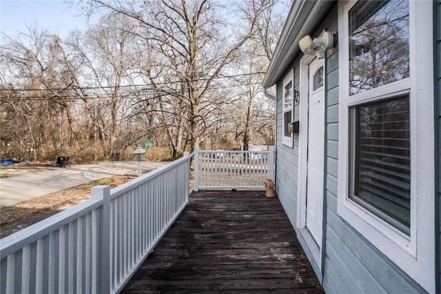 view of wooden deck