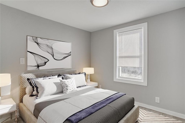 bedroom with baseboards