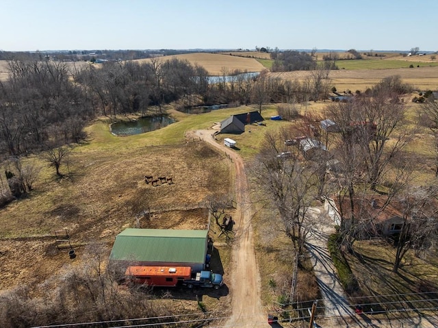 bird's eye view featuring a rural view