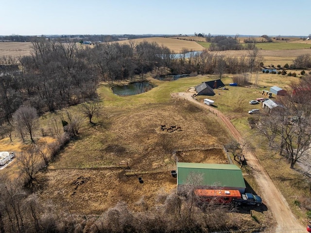 bird's eye view featuring a rural view