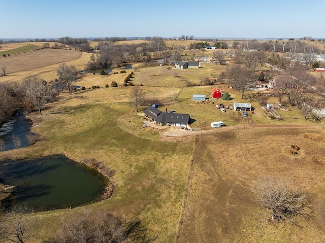 aerial view featuring a rural view