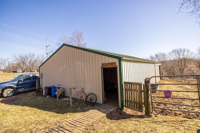 view of outbuilding featuring an outdoor structure