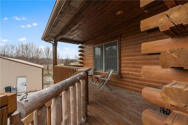 view of wooden terrace