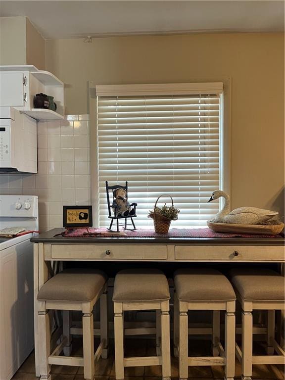 view of tiled dining room