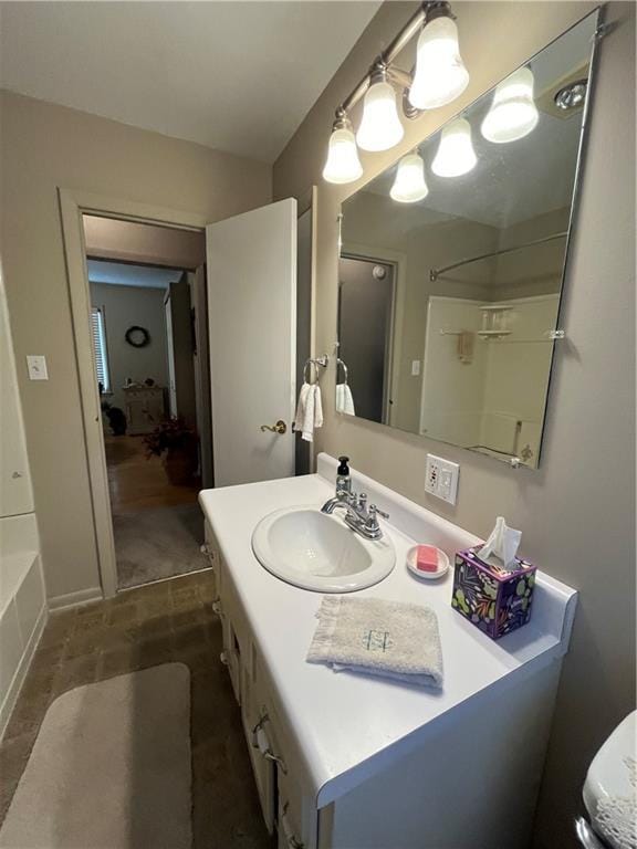 bathroom with vanity