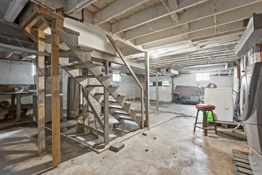 6745 Cleveland Ave, Kansas City, MO 64132 - below grade area with stairway
