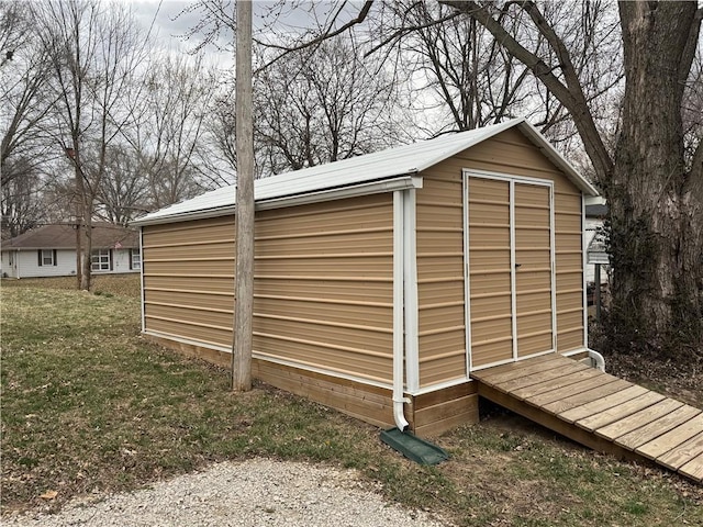 view of shed