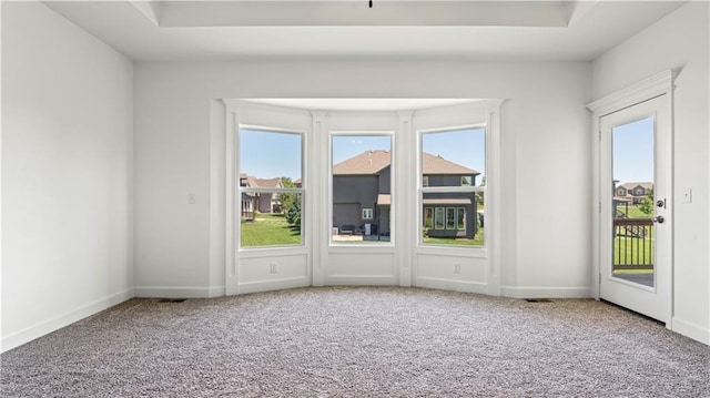 4822 NE 105th St, Kansas City, MO 64156 - carpeted empty room featuring plenty of natural light, baseboards, and a tray ceiling