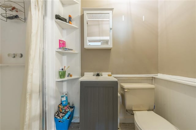 bathroom with a sink and toilet