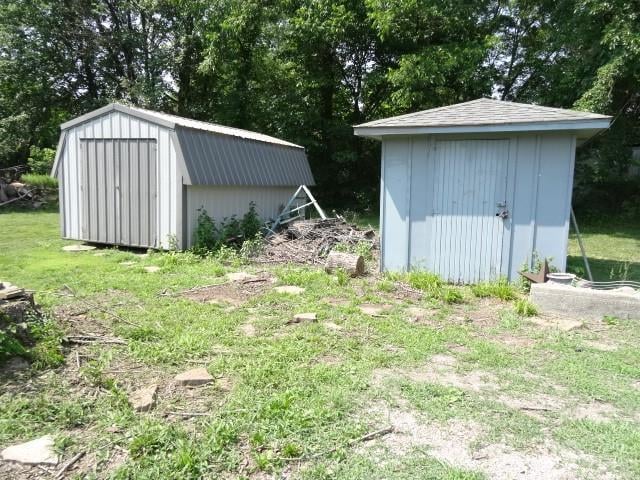 view of shed