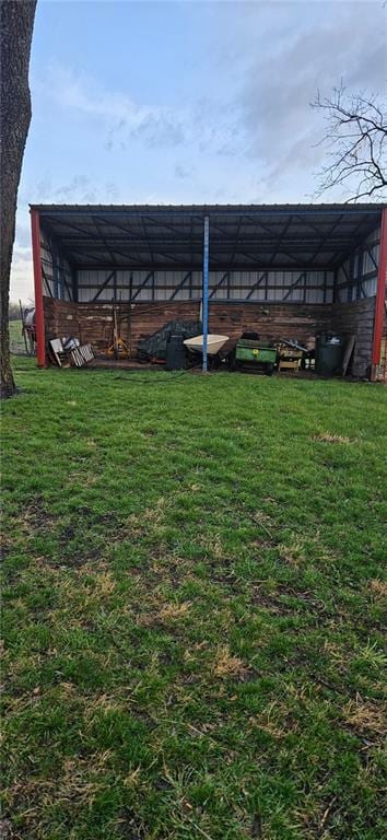 4900 E 219th St, Peculiar, MO 64078 - view of grassy yard with an outbuilding and an outdoor structure