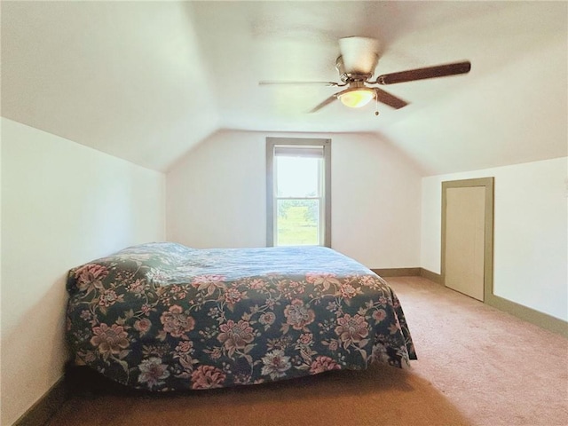 4900 E 219th St, Peculiar, MO 64078 - bedroom featuring lofted ceiling, carpet, and ceiling fan