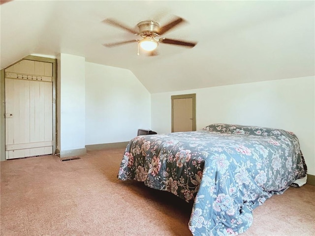 4900 E 219th St, Peculiar, MO 64078 - carpeted bedroom with lofted ceiling and ceiling fan