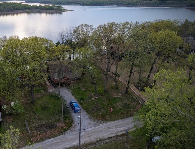 bird's eye view of a nearby body of water