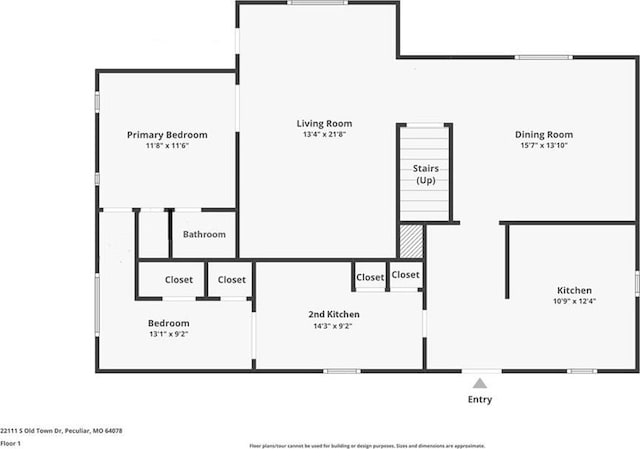 22111 S Old Town Dr, Peculiar, MO 64078 - floor plan