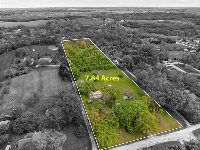 22111 S Old Town Dr, Peculiar, MO 64078 - aerial view of property and surrounding area with property parcel outlined