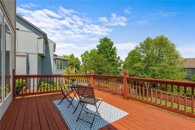 view of wooden terrace