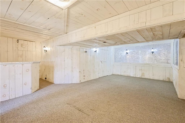 3402 Messanie St, Saint Joseph, MO 64501 - carpeted empty room featuring wooden ceiling and wooden walls