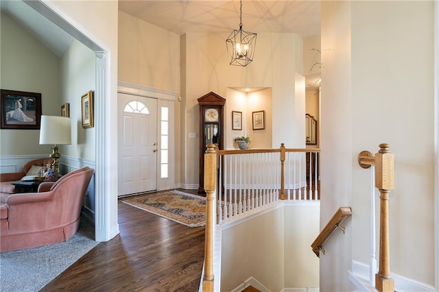 3015 SW 9th Ter, Lees Summit, MO 64081 - entryway featuring wood finished floors and high vaulted ceiling