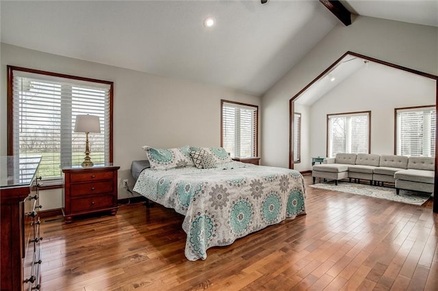 9701 Timber Meadows Dr, Lees Summit, MO 64086 - bedroom featuring multiple windows, wood-type flooring, and recessed lighting