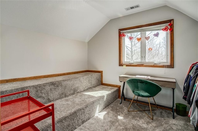 9701 Timber Meadows Dr, Lees Summit, MO 64086 - carpeted office with vaulted ceiling and baseboards