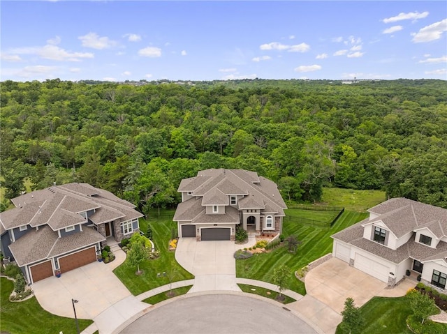 9238 Marion St, Lenexa, KS 66220 - view from above of property with a heavily wooded area