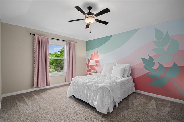 9238 Marion St, Lenexa, KS 66220 - carpeted bedroom with baseboards and ceiling fan