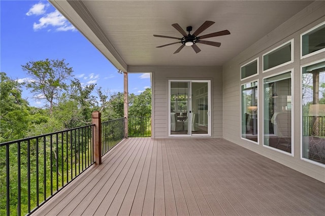 9238 Marion St, Lenexa, KS 66220 - deck with a ceiling fan